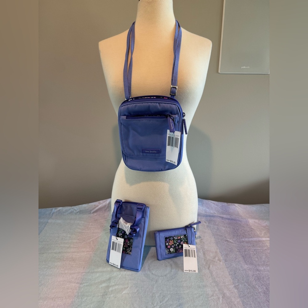 Vera Bradley Purple Crossbody Bag with Adjustable Strap
